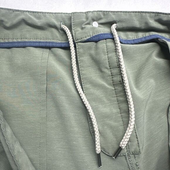 Faherty All Day Shorts Chino Drawstring Waist Casual Mens Size 36 Olive Green - Picture 11 of 13